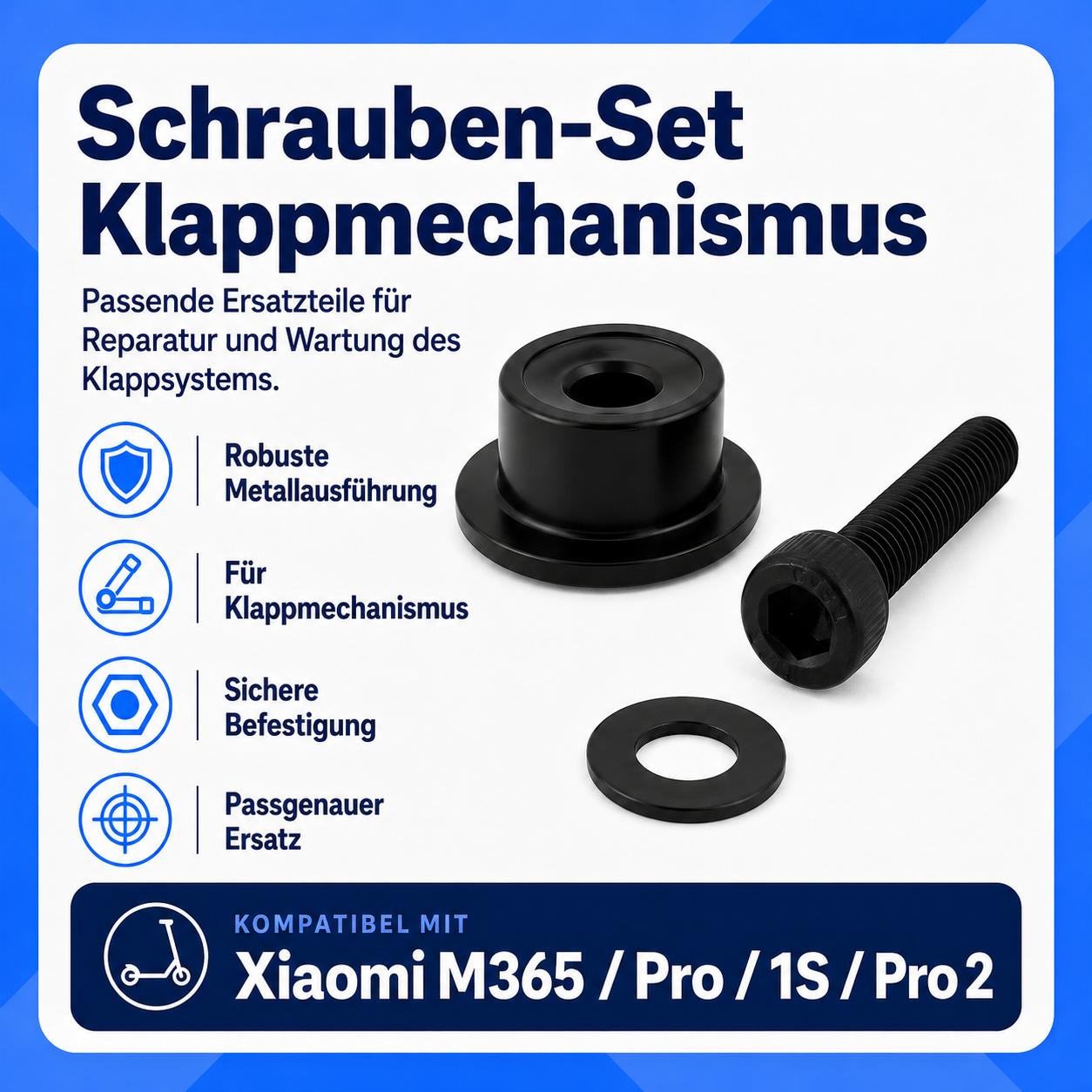 Schrauben-Set Klappmechanismus Xiaomi – Infografik