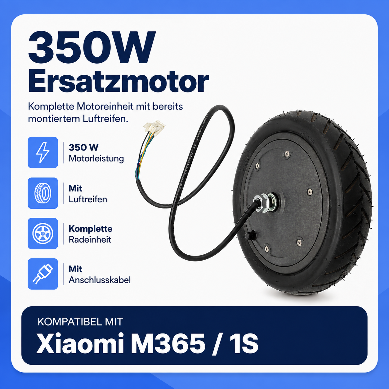 350W Motor mit Luftreifen Xiaomi M365 / 1S