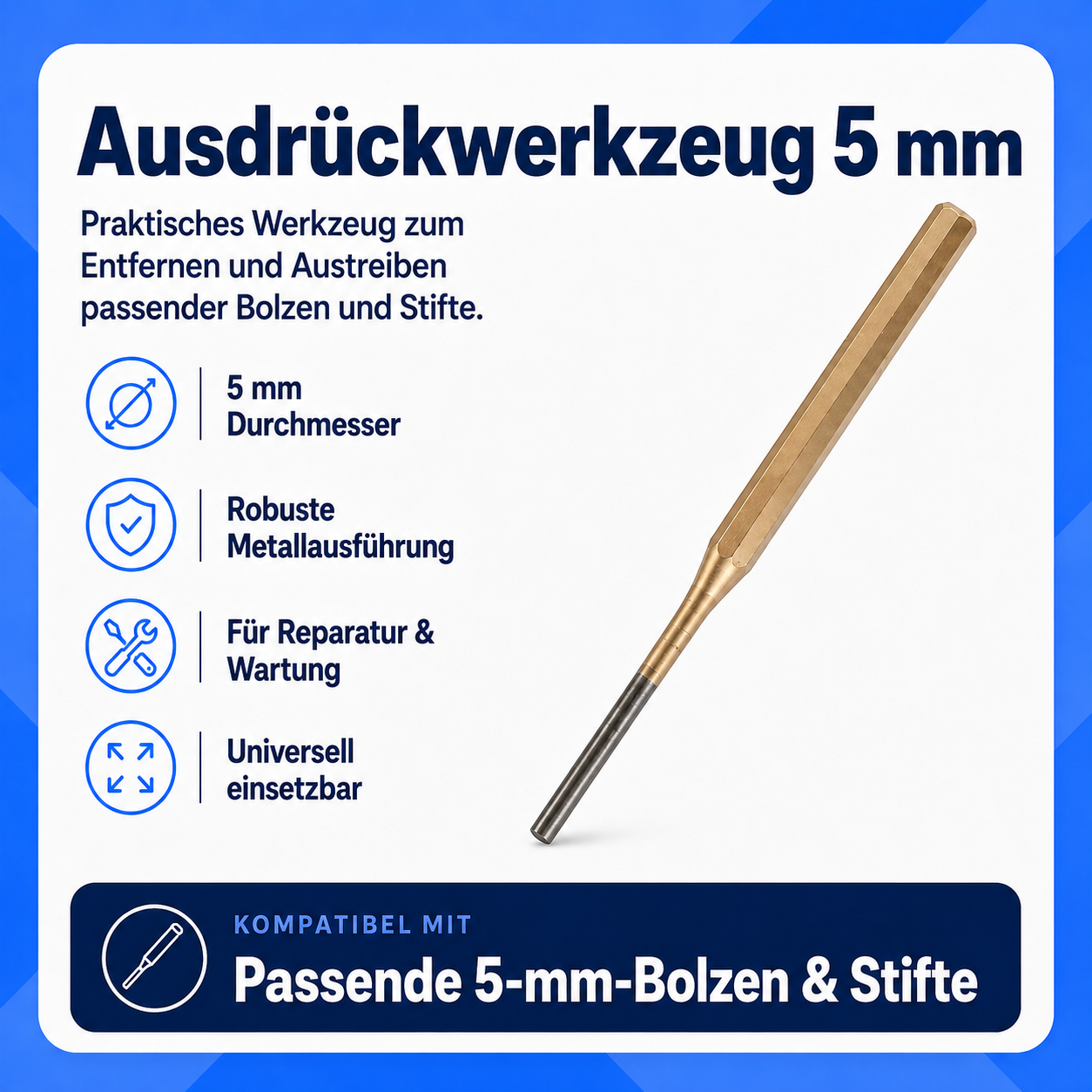 5 mm Pin-Ausdrückwerkzeug