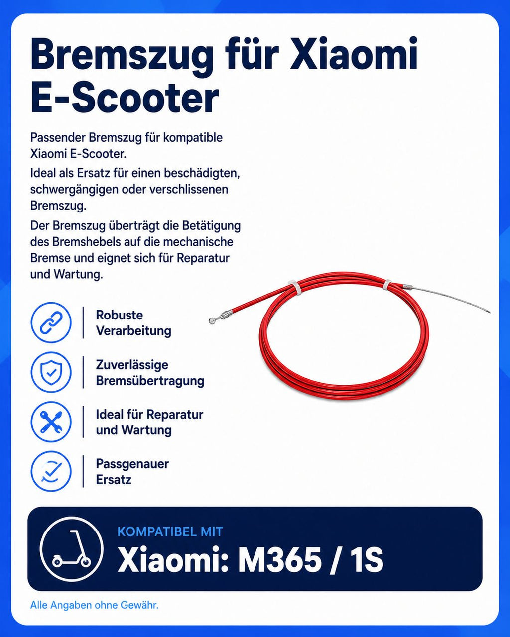 Bremszug für Xiaomi M365 / 1S