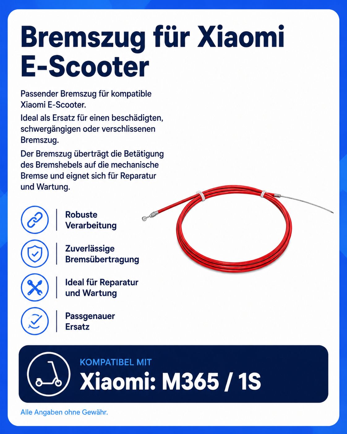 Bremszug für Xiaomi M365 / 1S