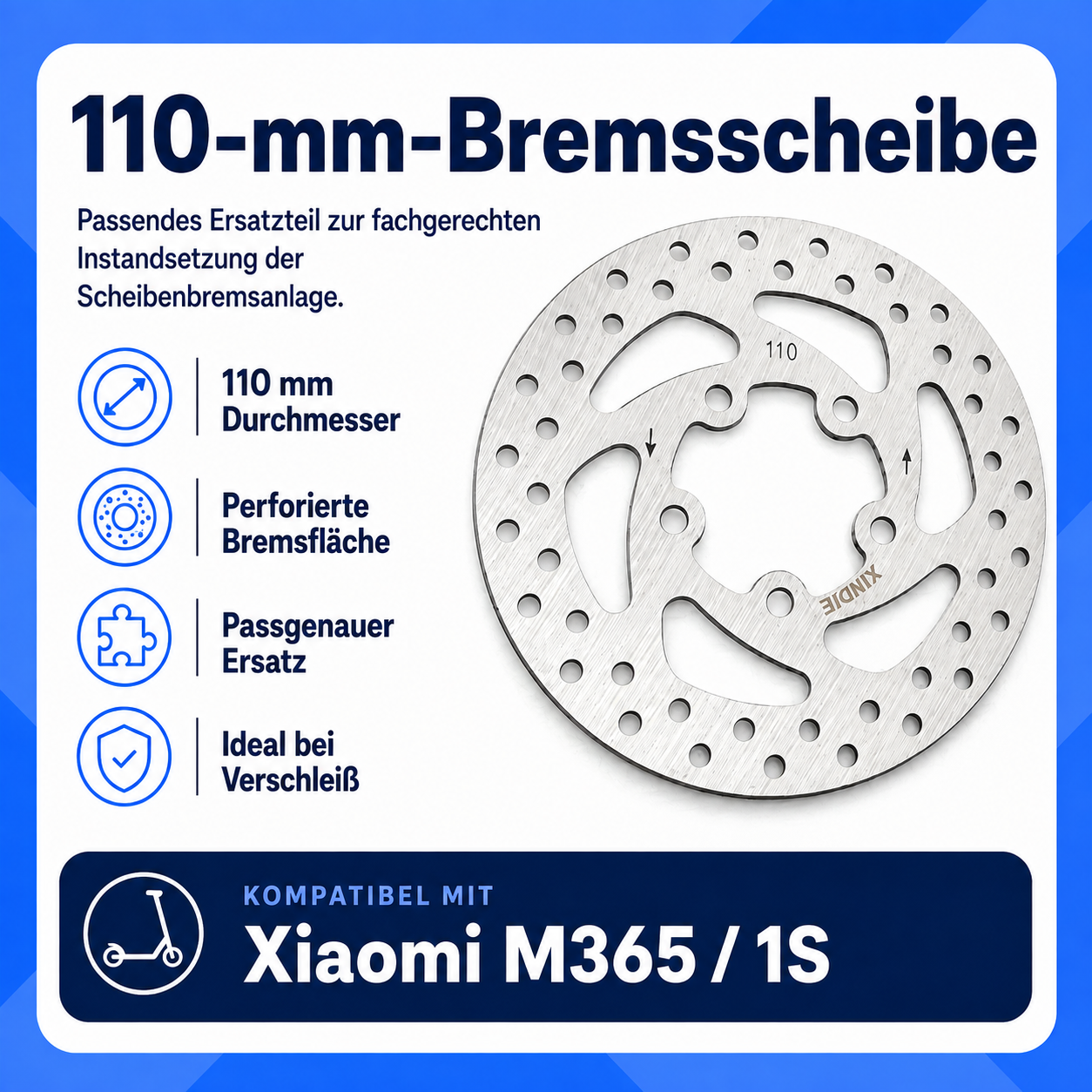 110-mm-Bremsscheibe für Xiaomi M365 / 1S