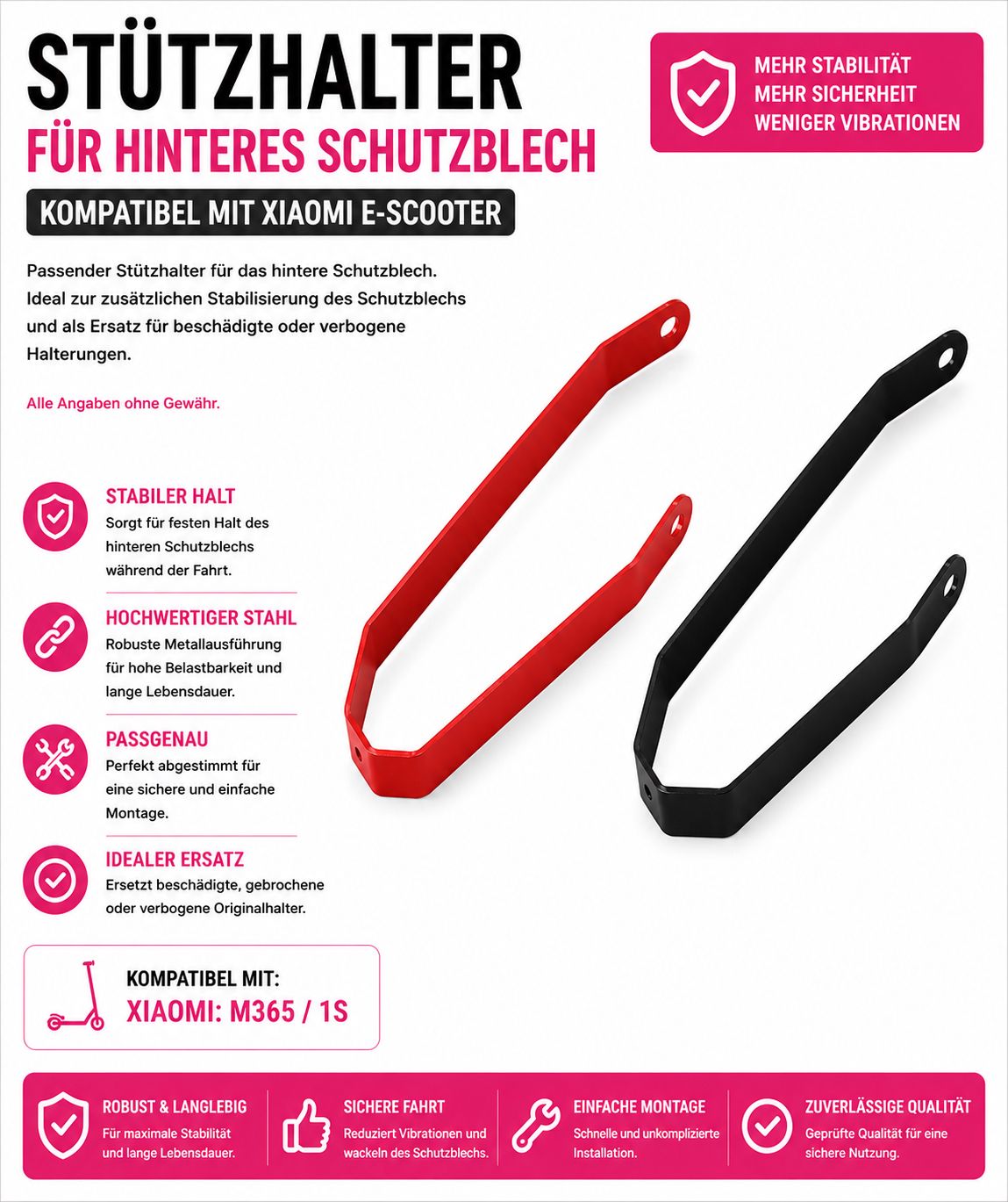 Schutzblech-Stützhalter für Xiaomi M365 / 1S