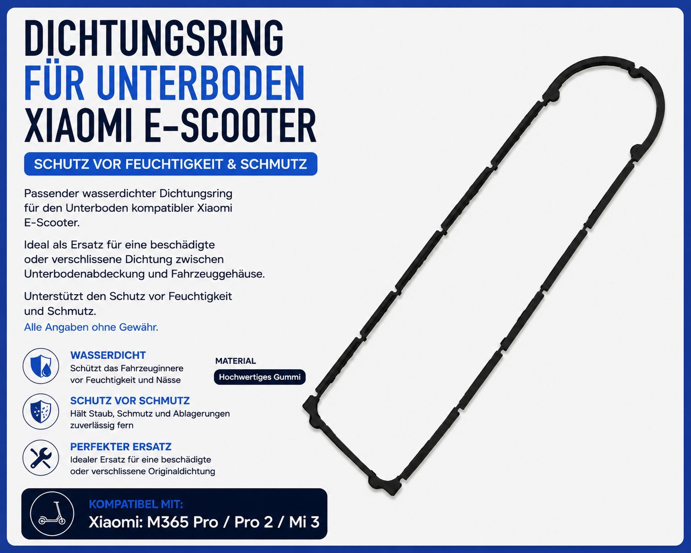Unterboden-Dichtungsring für Xiaomi M365 Pro / Pro 2 / Mi 3