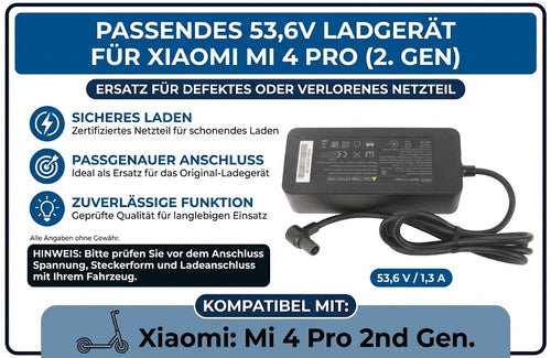 53,6V 1,3A Ladegerät für Xiaomi Mi 4 Pro 2nd Gen