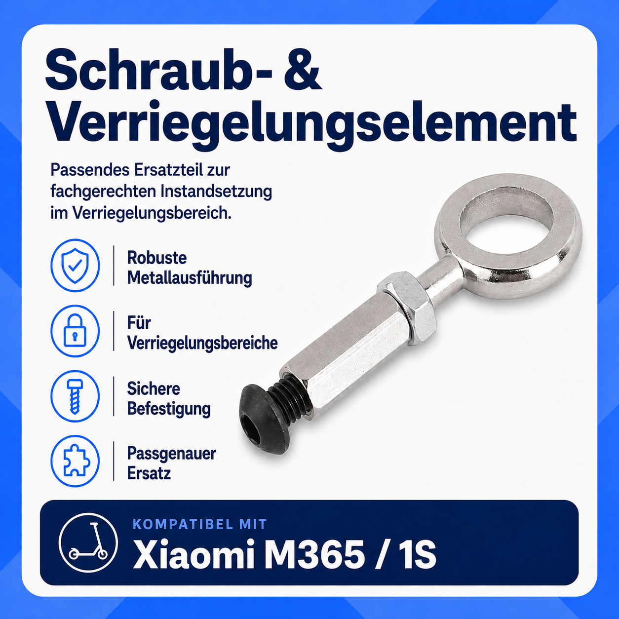 Schraubbolzen / Verriegelung für Xiaomi M365 / 1S