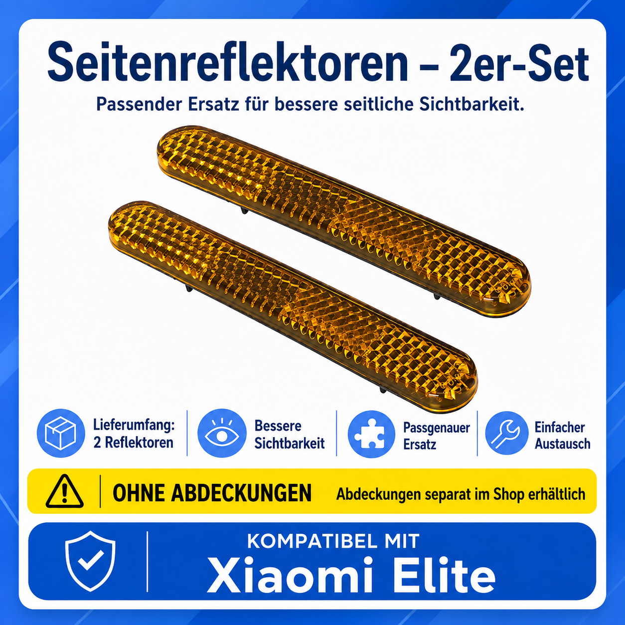 Seitliche gelbe Reflektoren (2 Stück) für Xiaomi Elite