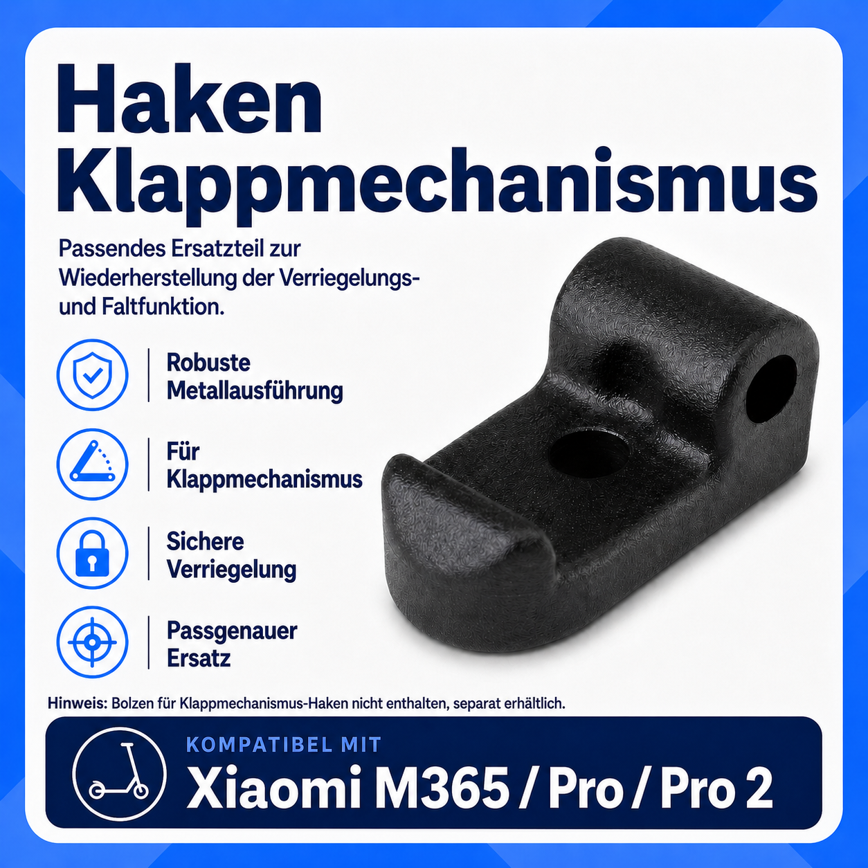 Haken für Klappmechanismus M365 / M365 Pro / Pro 2