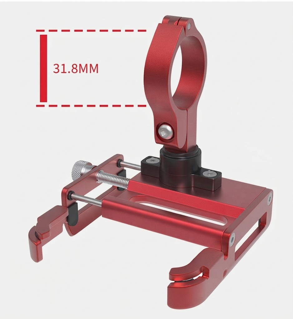 Massive Smartphone-Halterung GUB P30 – Robuster Aluminium-Halt für E-Scooter & Bikes