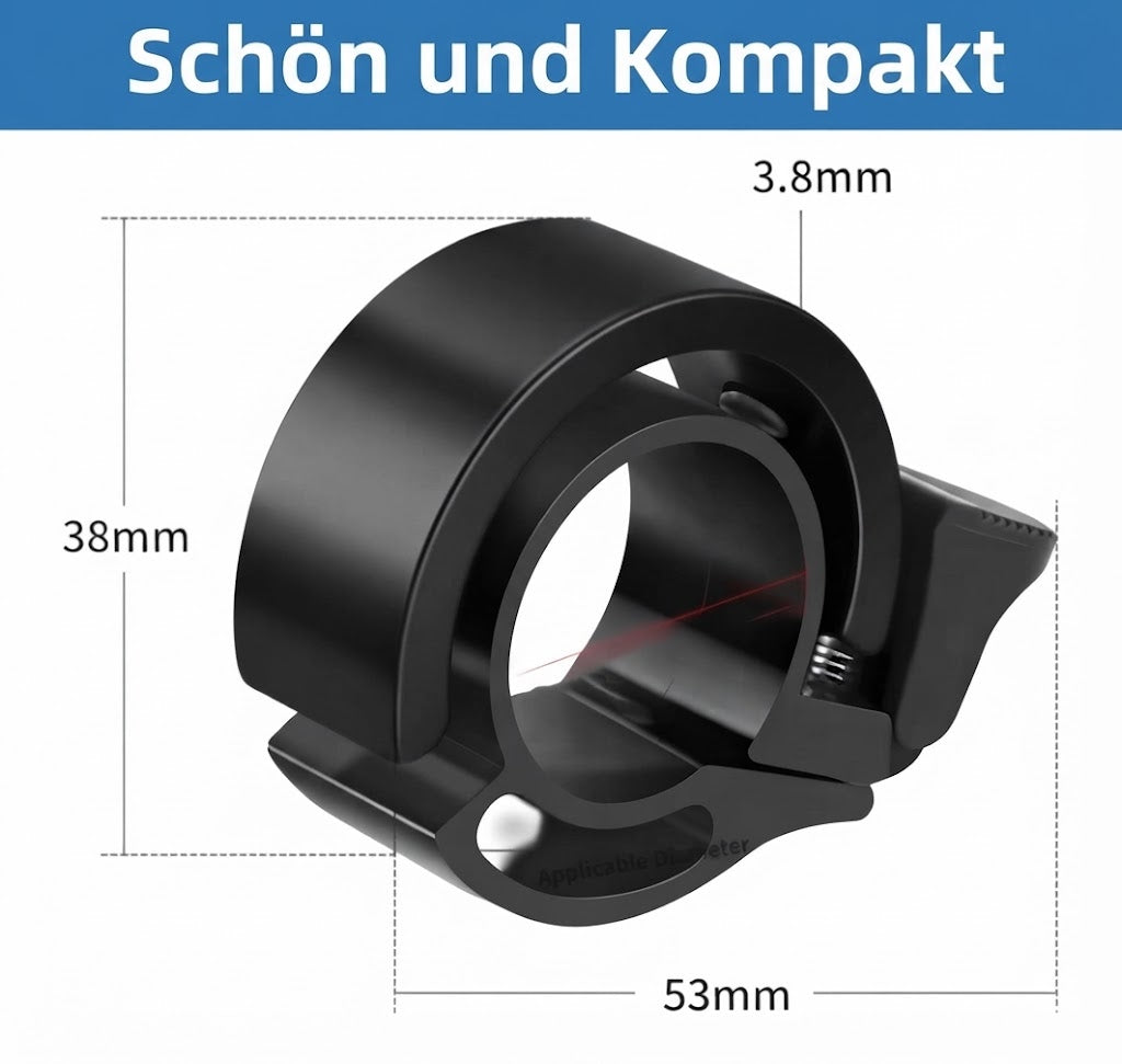 Kompakte Aluminium-Fahrradklingel