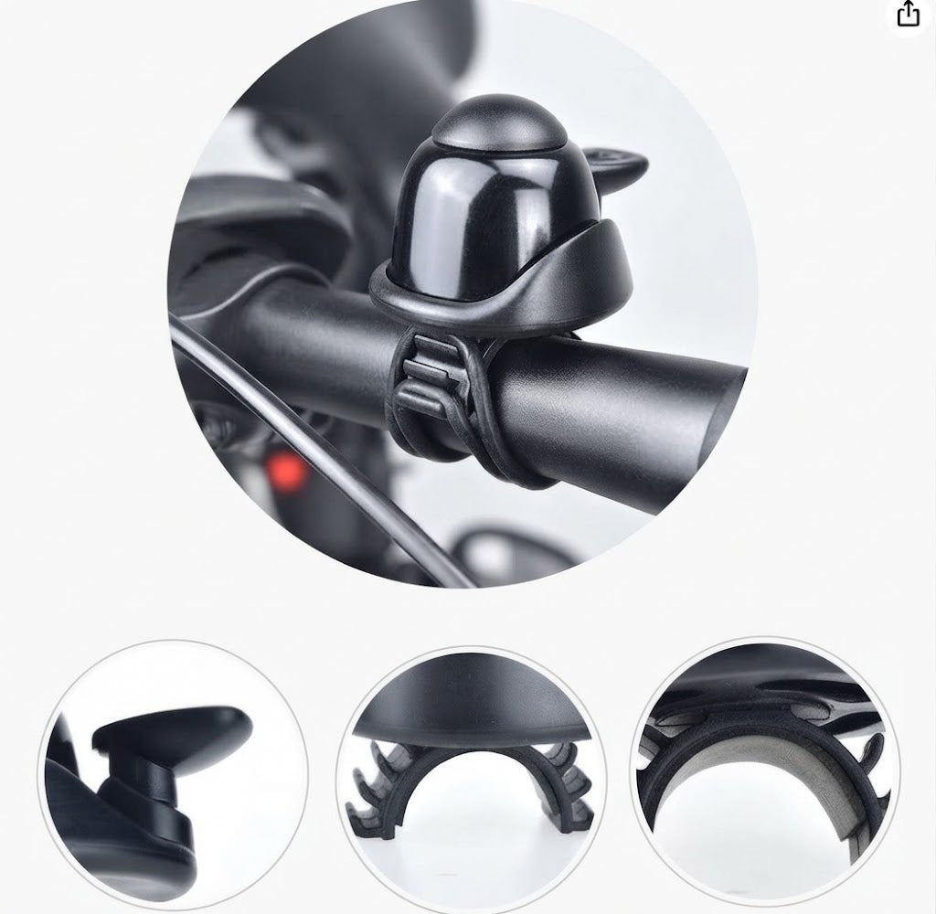 Kompakte Aluminium-Klingel für E-Scooter & Fahrräder