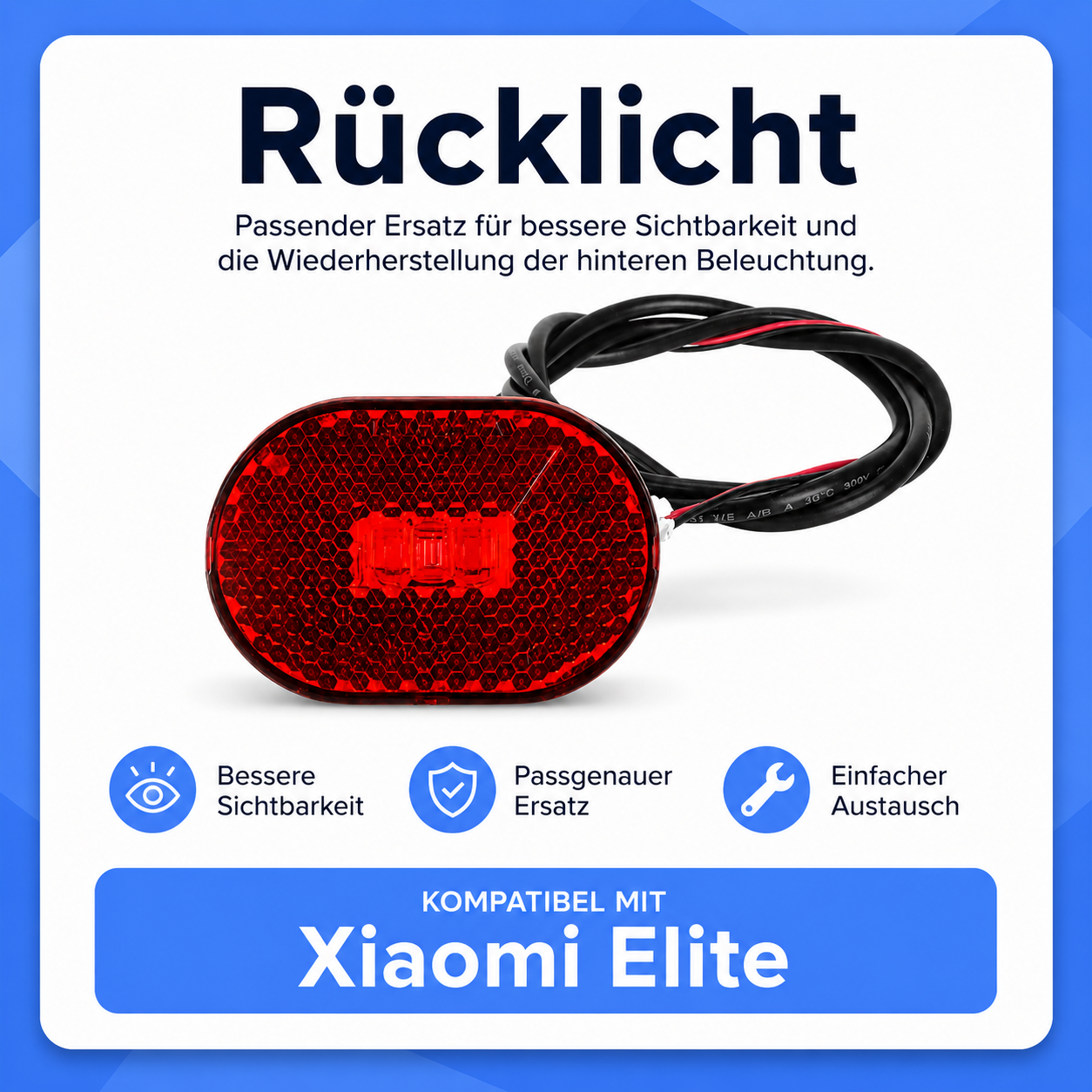 Rücklicht Xiaomi Elite – Kompatibel mit Xiaomi Elite