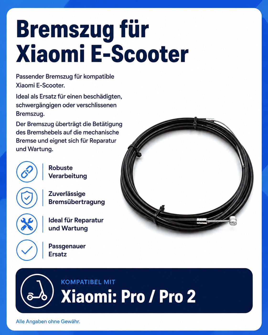 Bremszug für Xiaomi M365 Pro / Pro 2