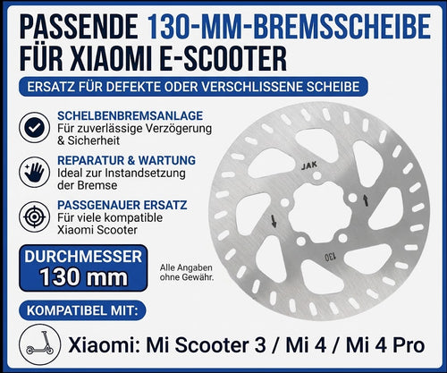 130-mm-Bremsscheibe für Xiaomi Mi Scooter 3 / Mi 4 / Mi 4 Pro