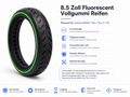 8.5 Zoll Fluorescent/Rot Vollgummi E-Scooter Reifen – passend für Xiaomi M365 / Pro / Pro 2 / 1S