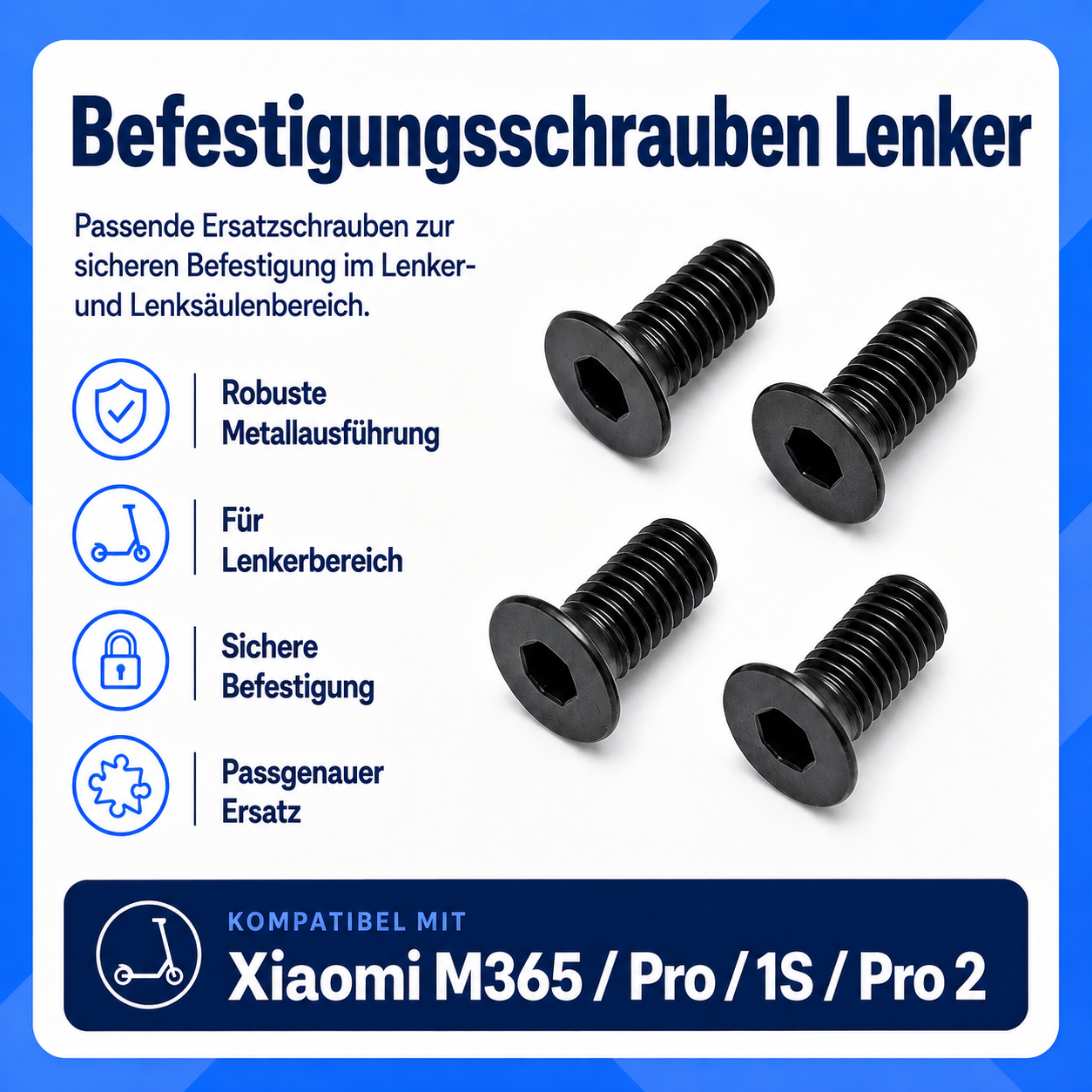 Lenker-Befestigungsschrauben für Xiaomi M365 / M365 Pro / 1S / Pro 2