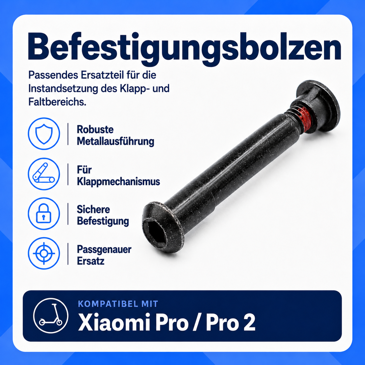 Befestigungsbolzen für Klappmechanismus Xiaomi M365 Pro / Pro 2