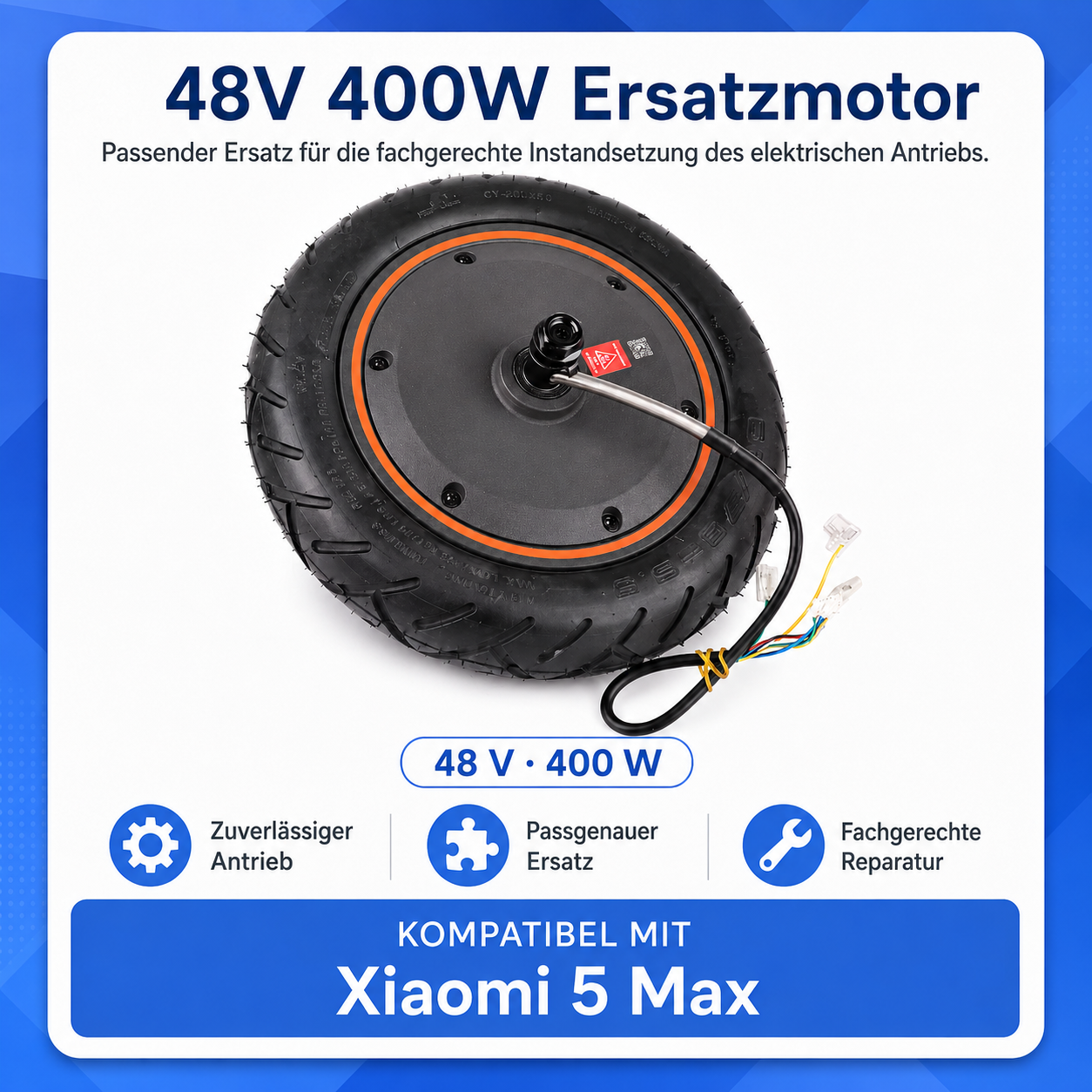 48V 400W Ersatzmotor Xiaomi 5 Max – Kompatibilität