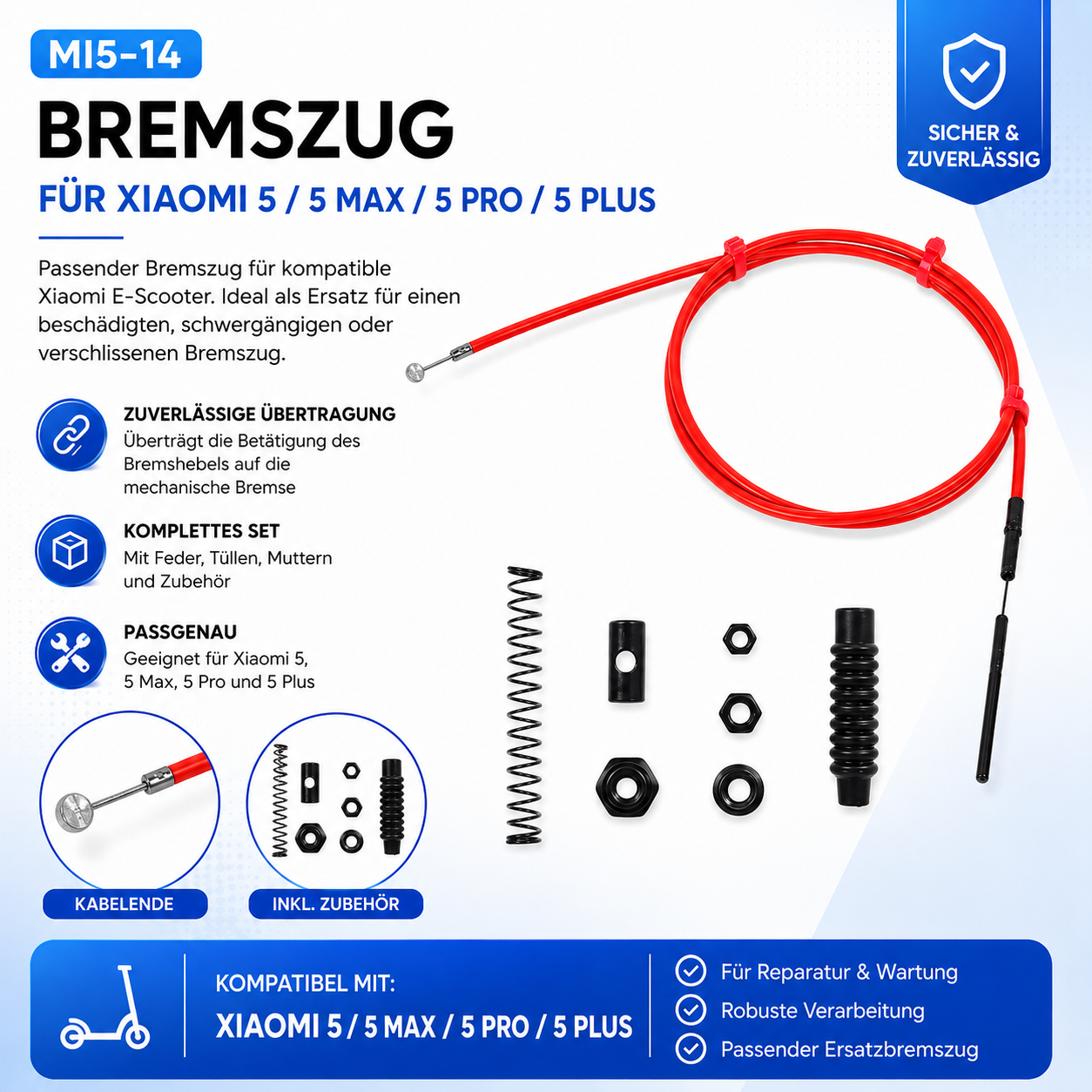 Bremszug für Xiaomi 5 / 5 Max / 5 Pro / 5 Plus