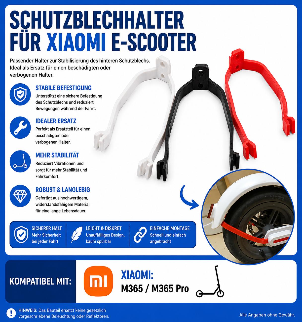 Hinterer Schutzblechhalter für Xiaomi M365 / M365 Pro