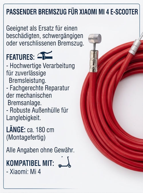 180 cm Bremszug für Xiaomi Mi 4
