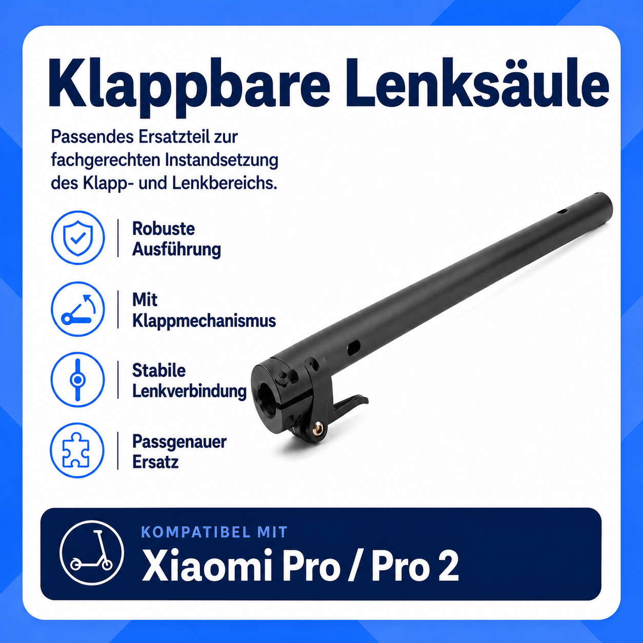 Klappbare Lenksäule Xiaomi Pro / Pro 2 – Produktbild