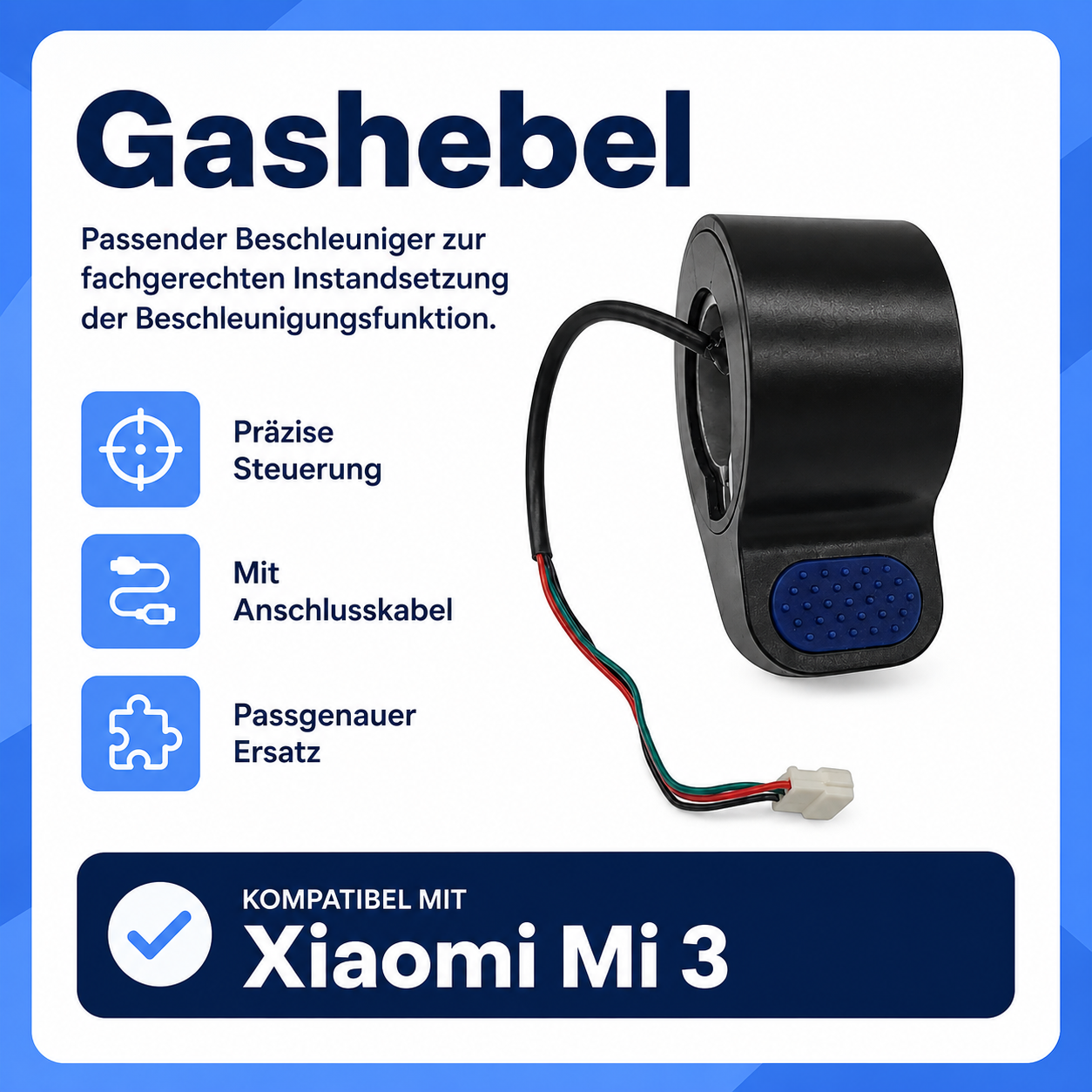 Gashebel / Beschleuniger Xiaomi Mi 3