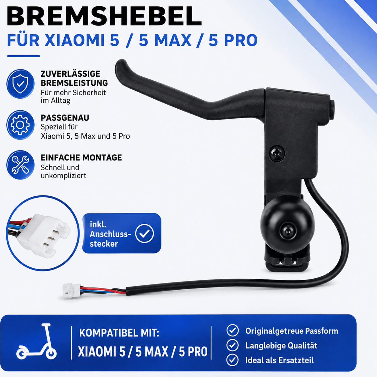 Bremshebel für Xiaomi 5 / 5 Max / 5 Pro – Infografik