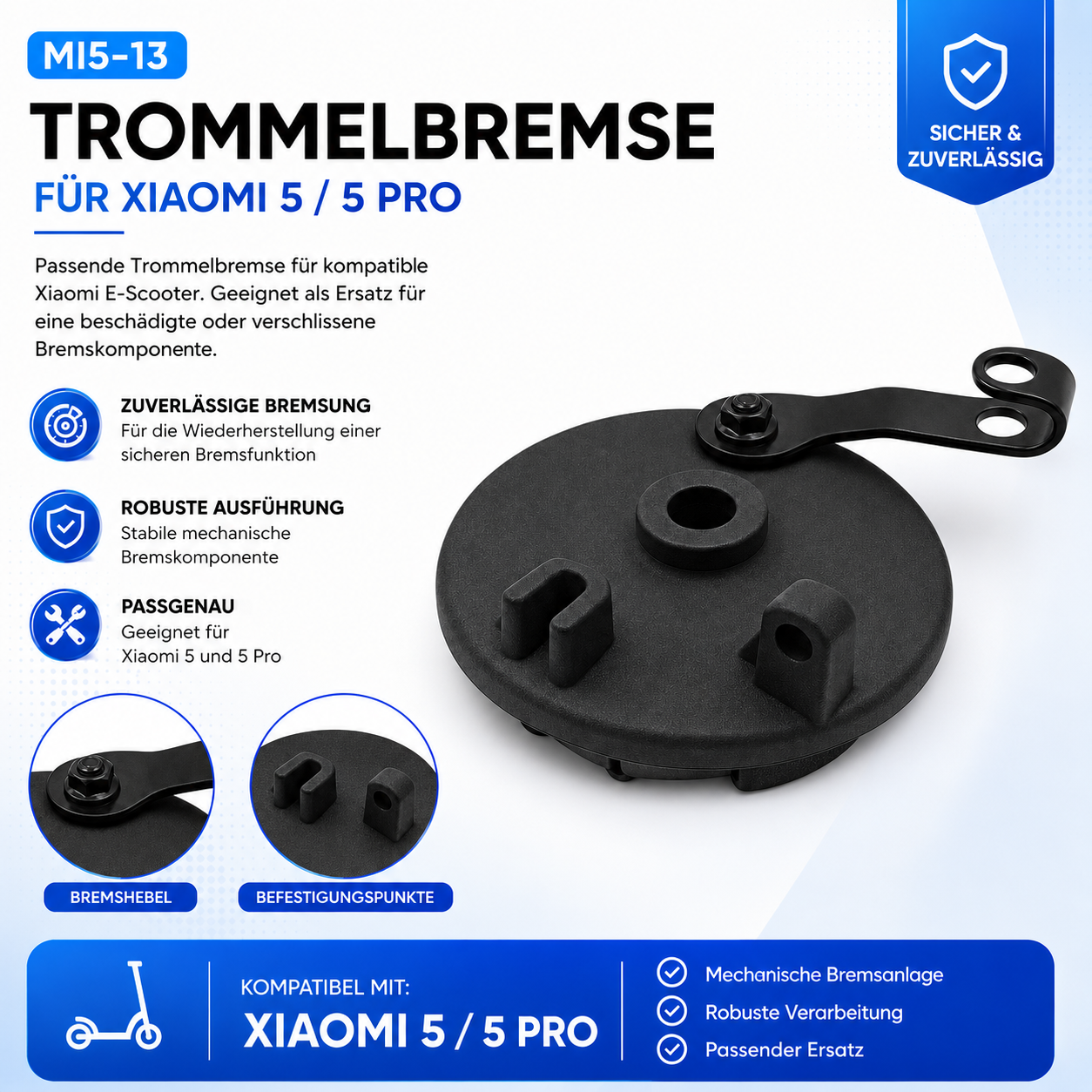 Trommelbremse Xiaomi 5 – Infografik