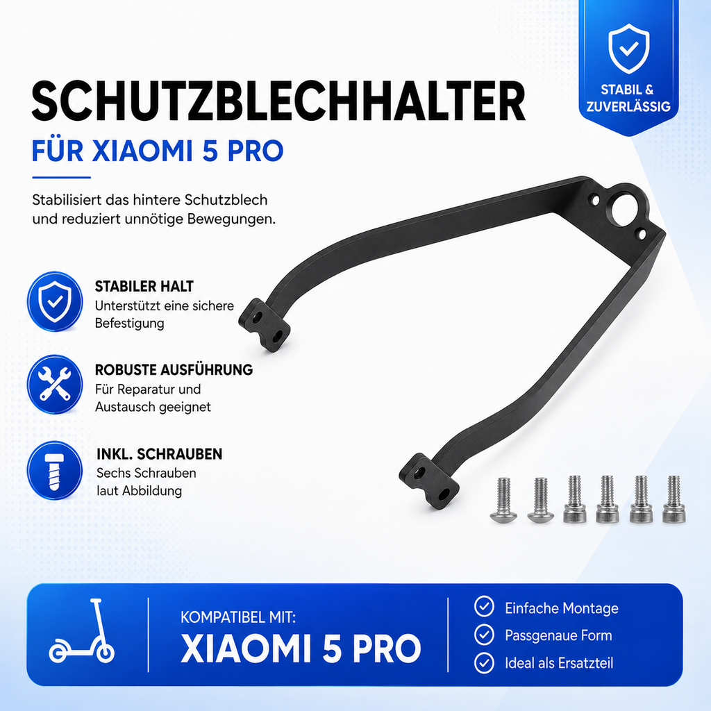Schutzblechhalter hinten für Xiaomi 5 Pro – Infografik