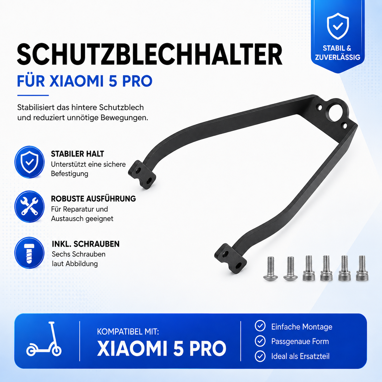 Schutzblechhalter hinten für Xiaomi 5 Pro – Infografik