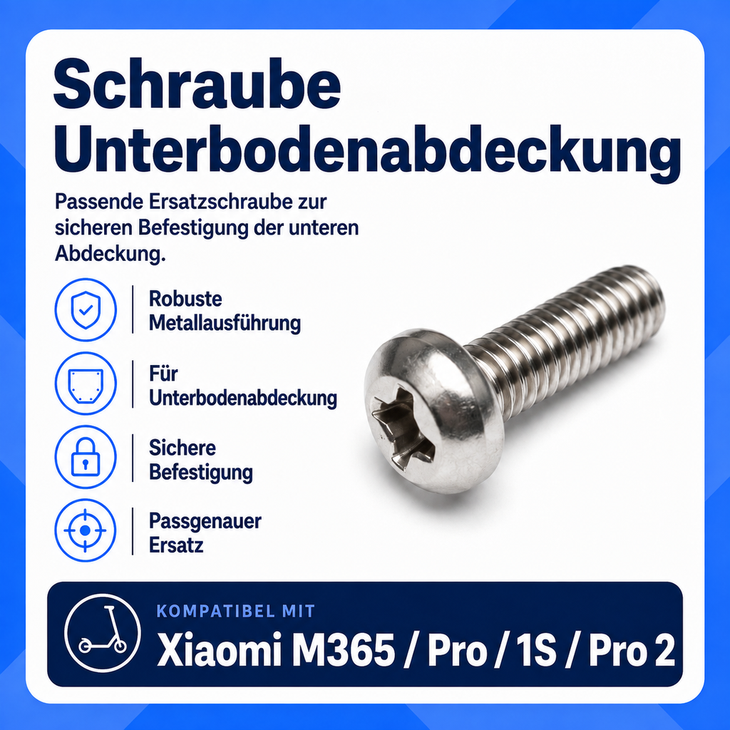 Schraube Unterbodenabdeckung Xiaomi – Infografik