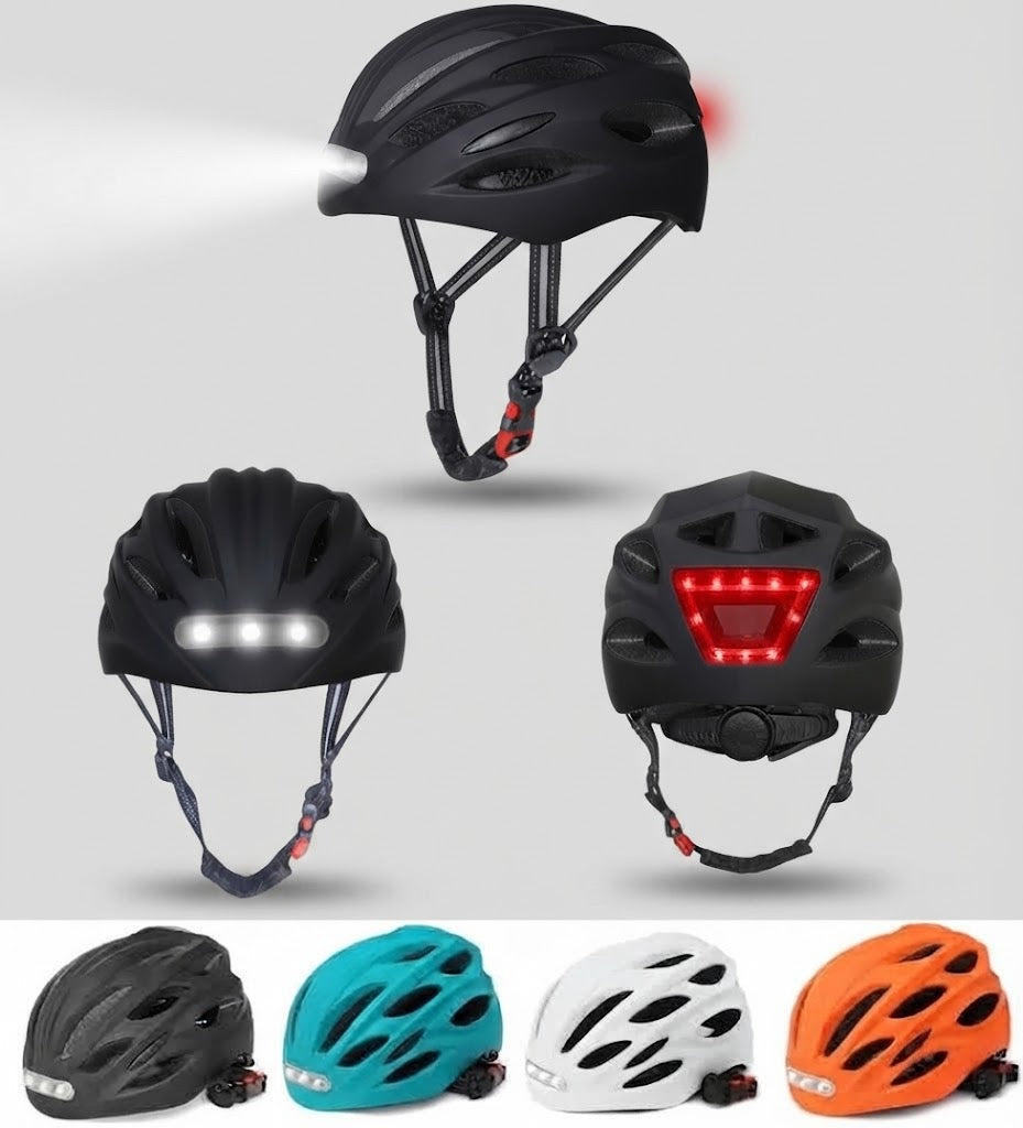 Fahrradhelm mit integrierter LED-Beleuchtung & Rücklicht – Sicherheit für City, E-Scooter & Bike